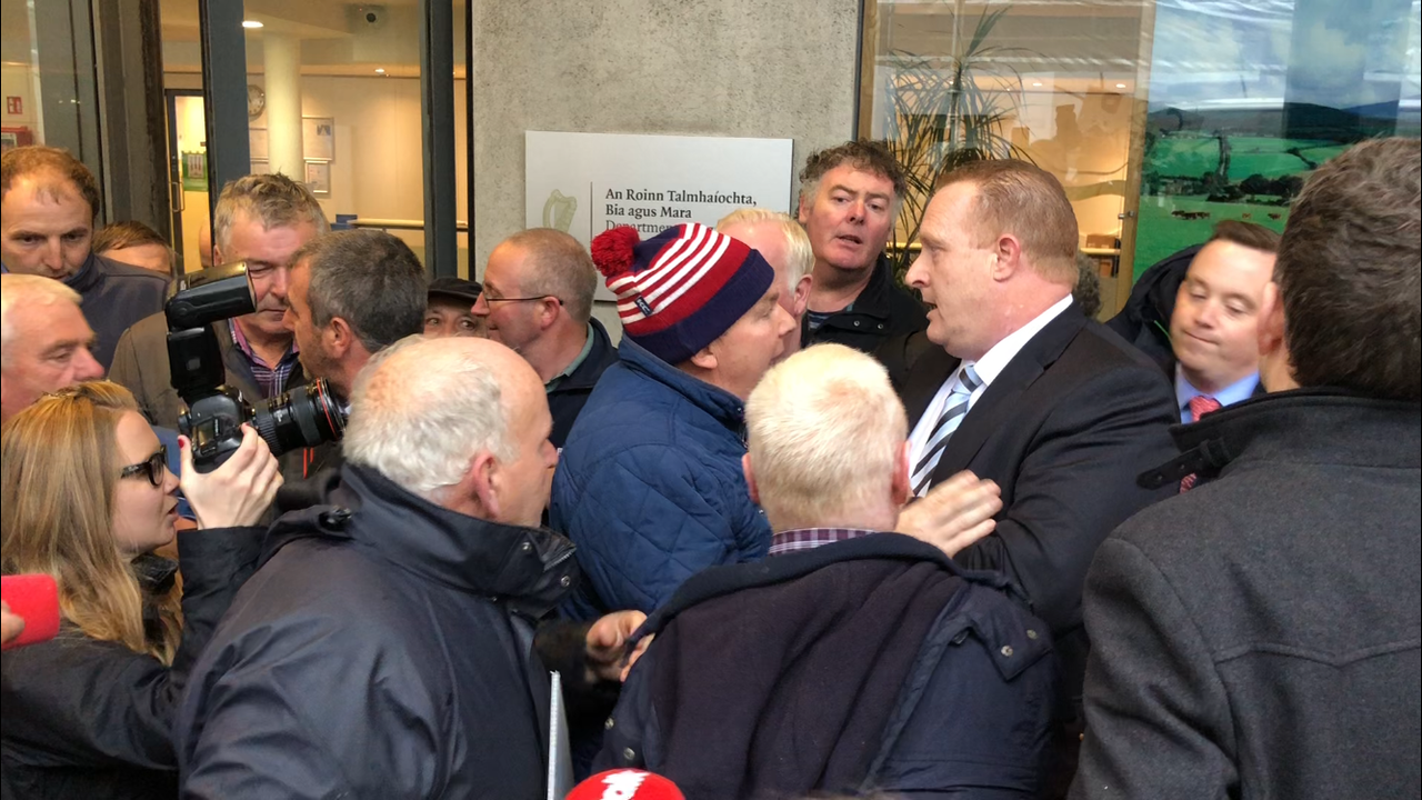Video: Farmers' tempers fly in standoff with MII director
