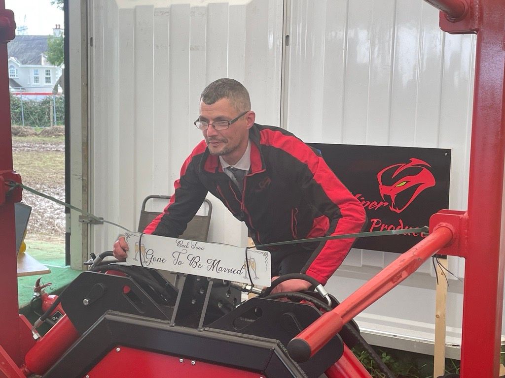Groom leaves Ploughing early to tie the knot