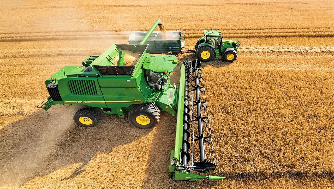 'Machine Sync': Letting the combine driver 'control' the tractor and trailer