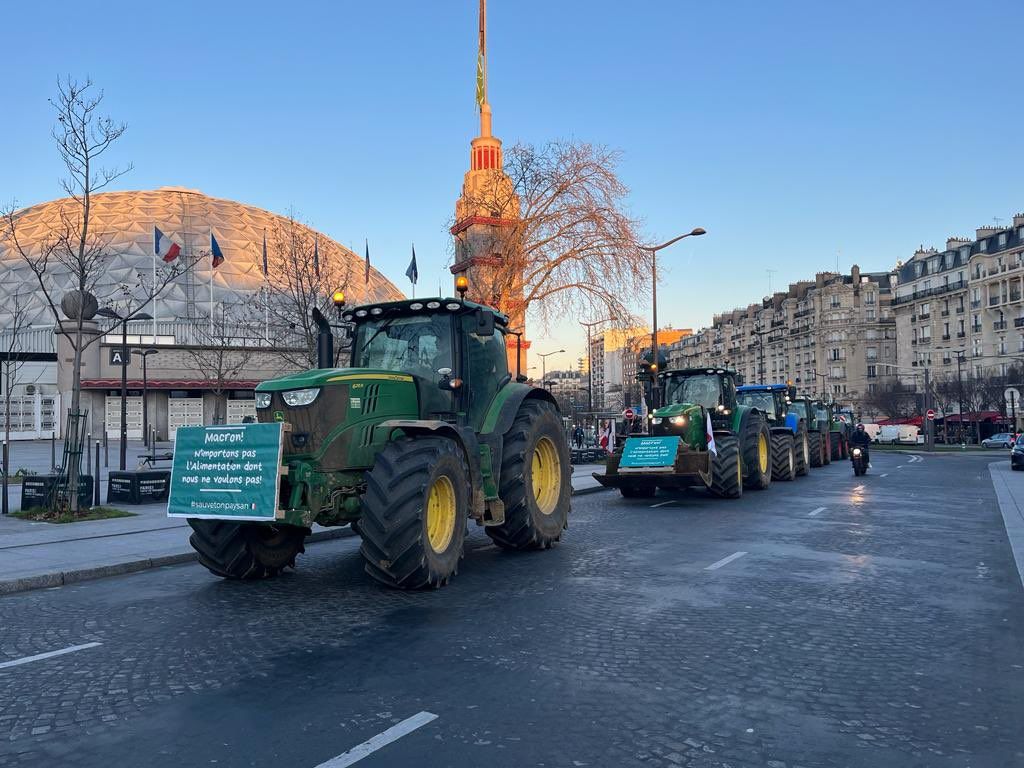 French farmers hold Paris tractor protest against pesticide ban