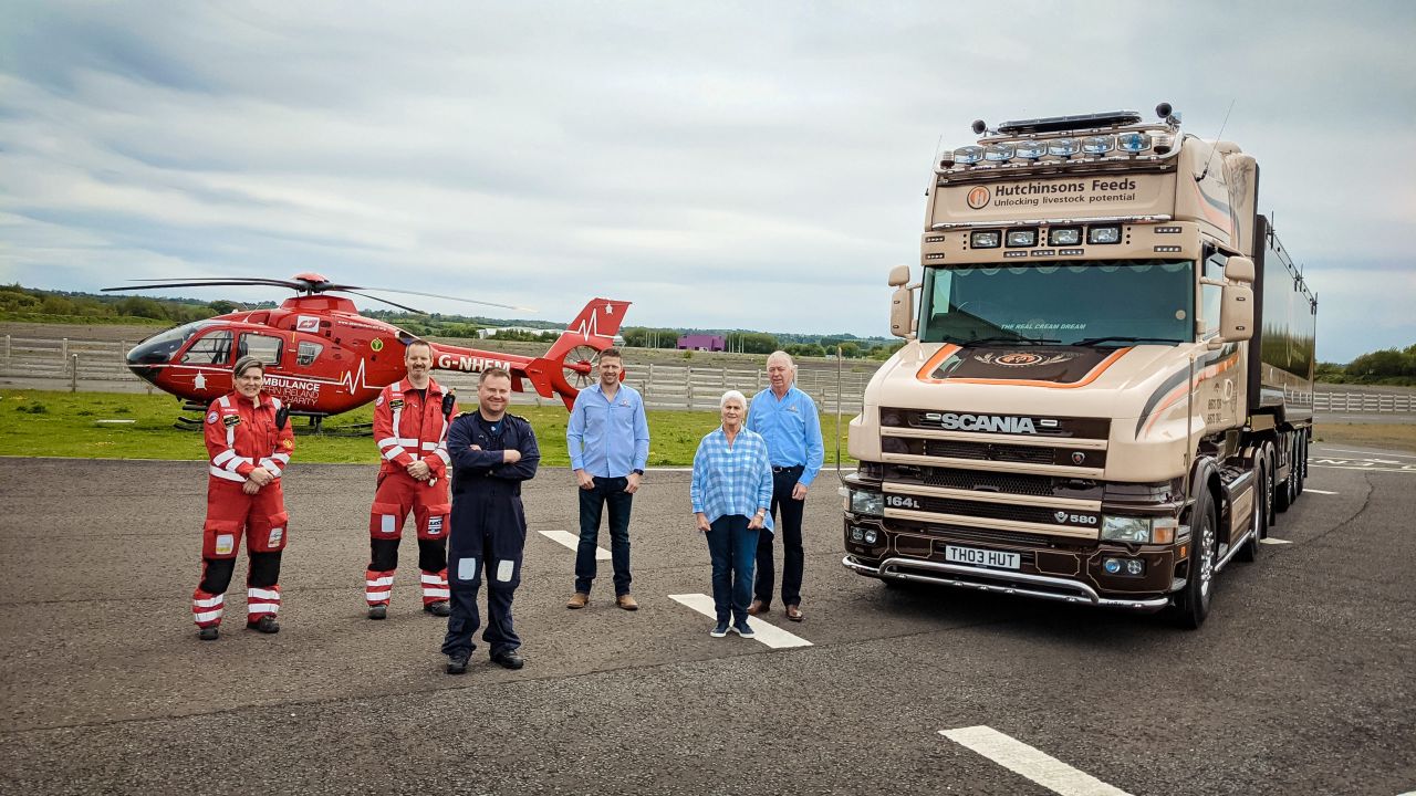 Hutchinson Feeds announces 3-year commitment to Air Ambulance NI