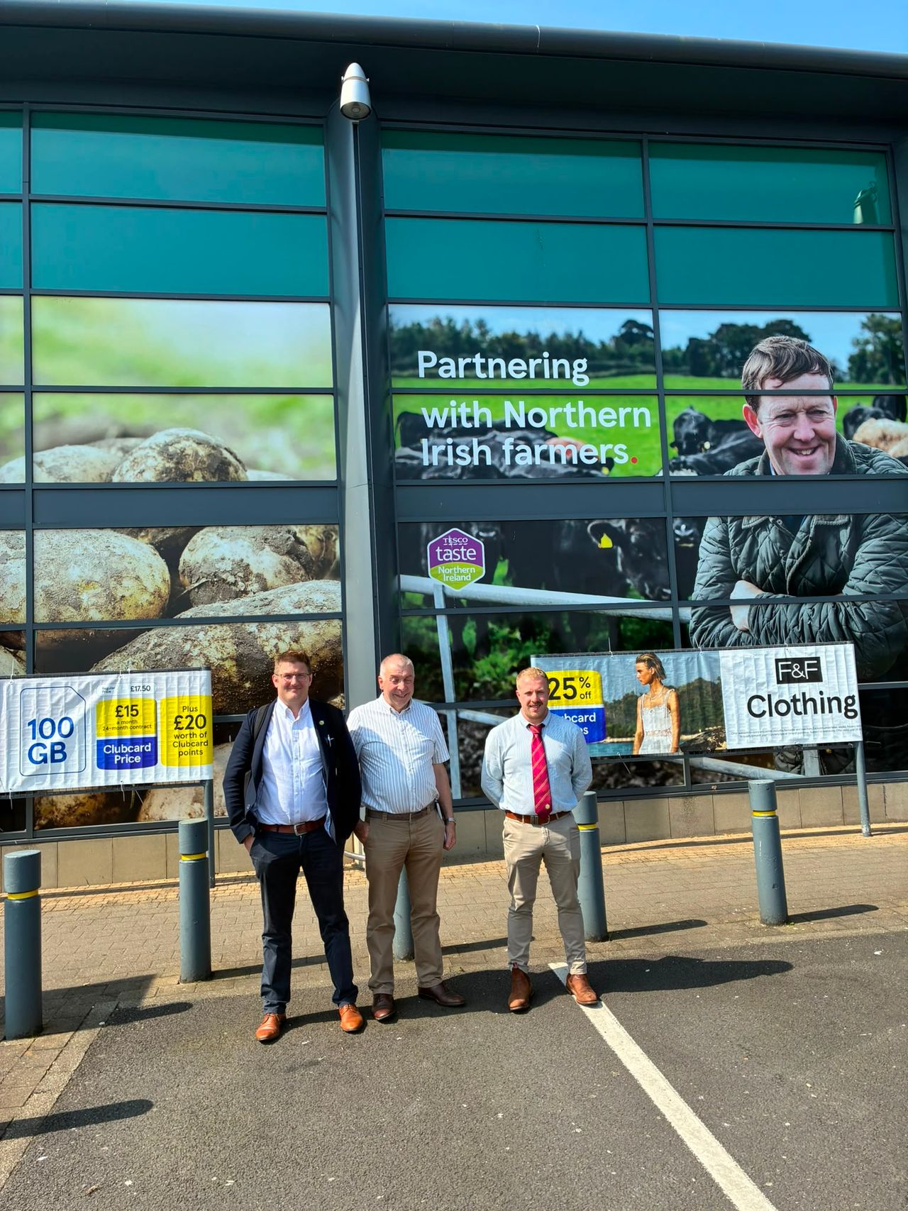 (L-R) James McCluggage UFU policy and communications director, Clement Lynch  UFU deputy president and Andrew Robinson, UFU policy officer 