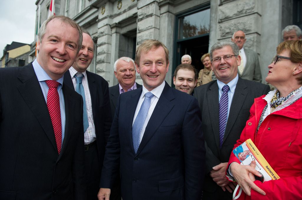 Taoiseach Enda Kenny on the campaign trail. 