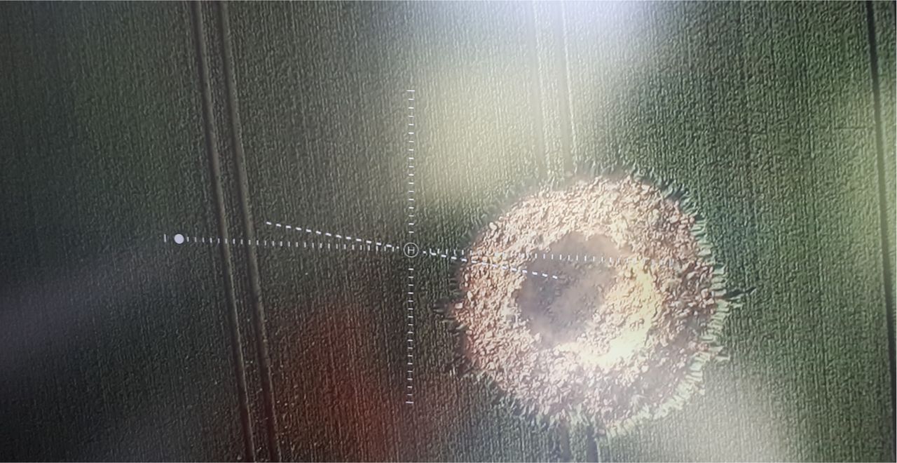 World War II bomb explodes in field - leaving 10m crater