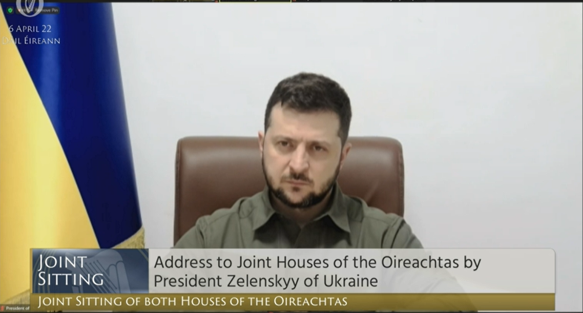 'They are putting mines in the fields' Ukraine president tells Oireachtas