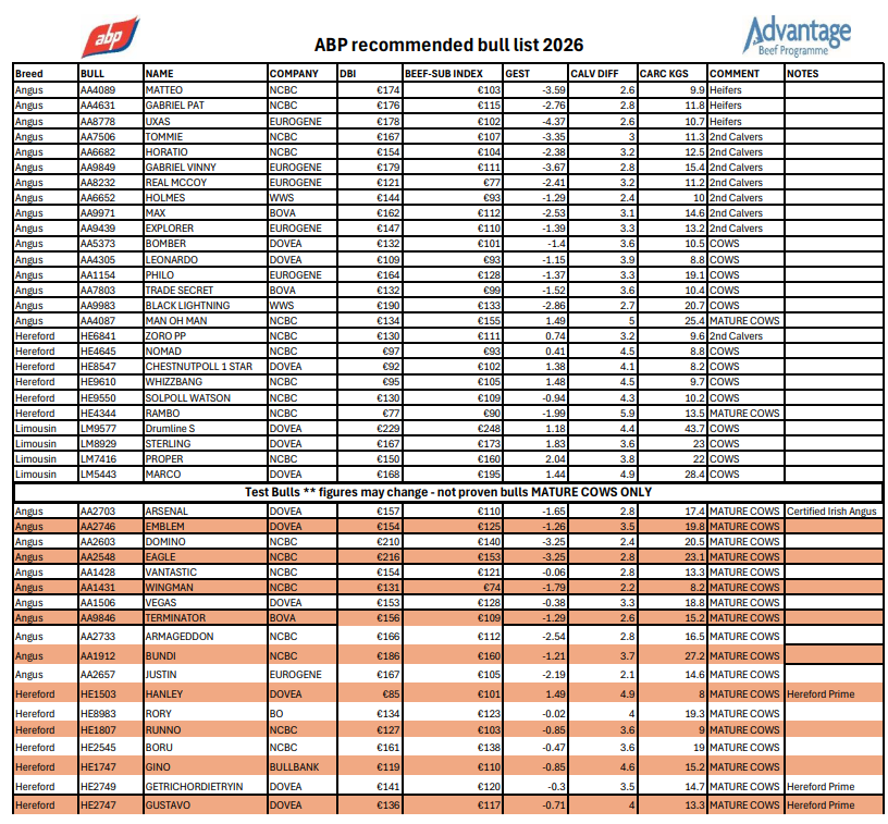 Source: Advantage Beef Programme
