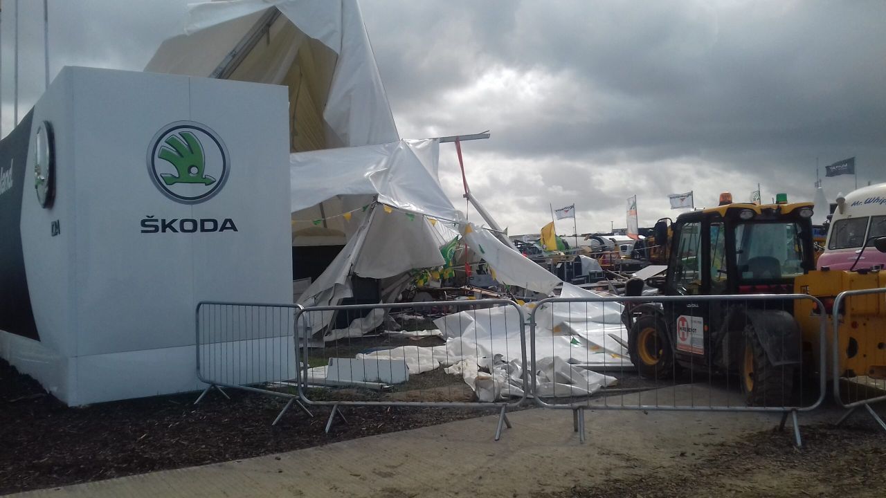 Pics: Extent of damage revealed...on-site at the 'Ploughing'