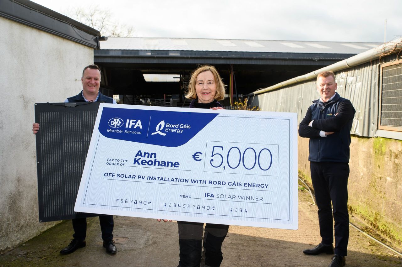 Cork farmer wins €5,000 off the cost of solar installation