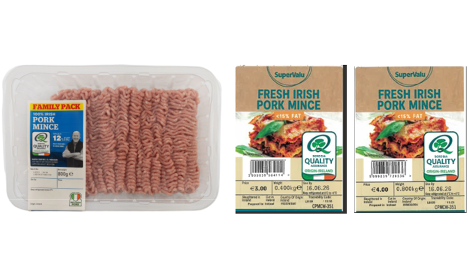 Pork mince recalled amid salmonella concern