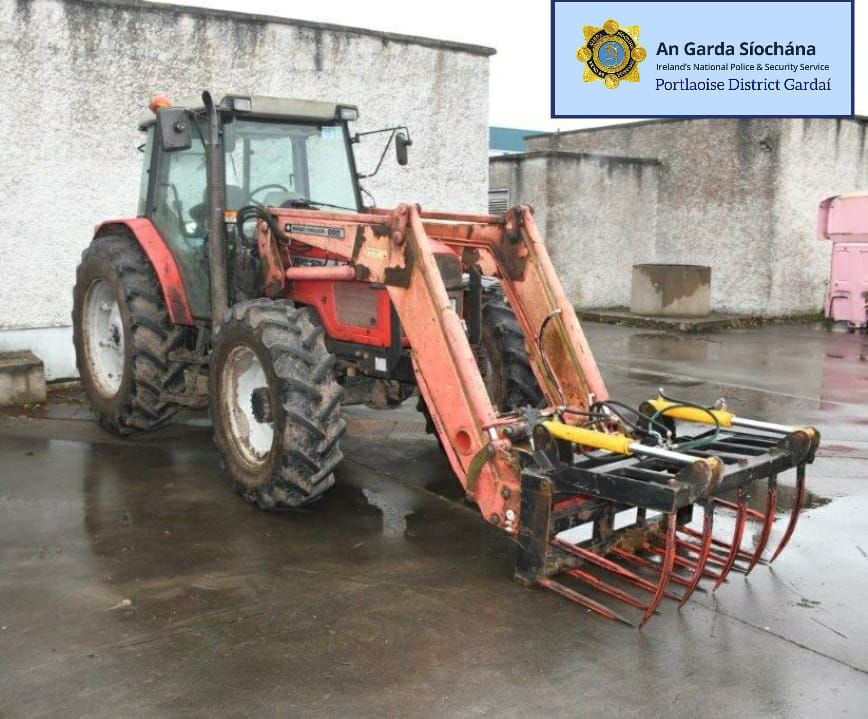 Stolen tractor abandoned and recovered in Laois