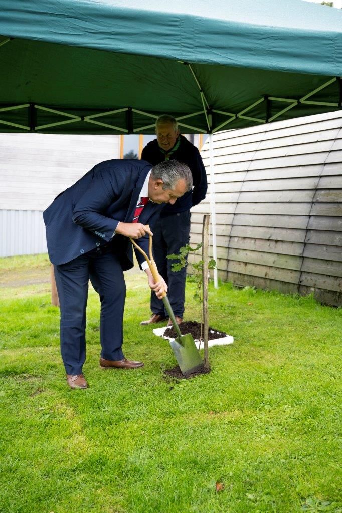 Poots joins with NI scouts to plants tree for region's centenary