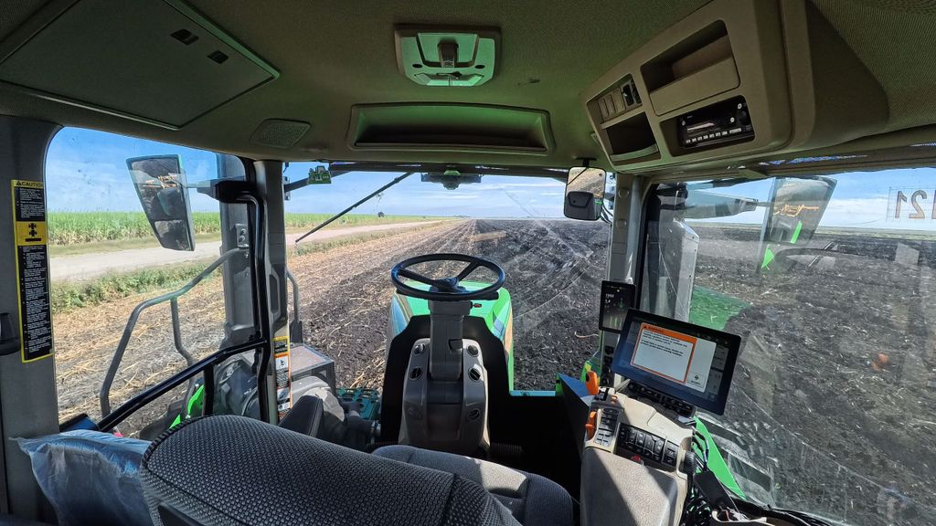 The unmanned tractors use the latest technology to run day and night