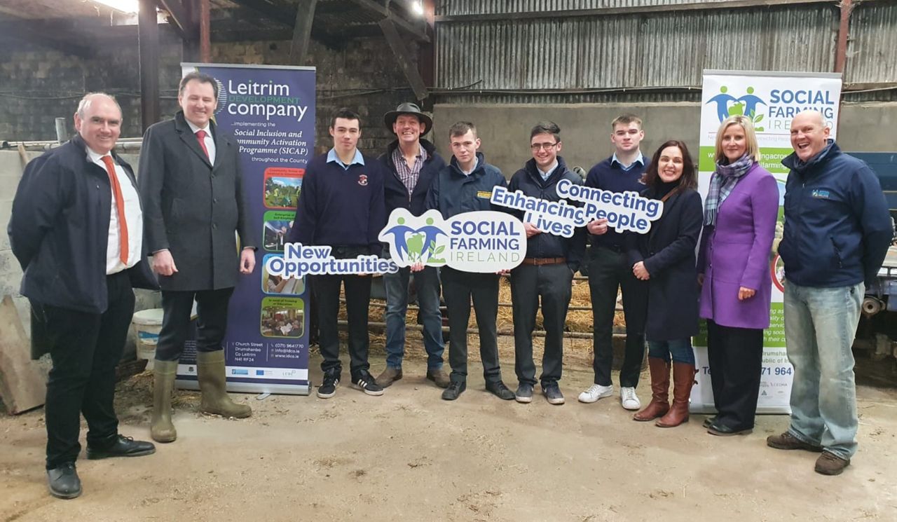 Donegal farmer showcases social farming benefits to McConalogue