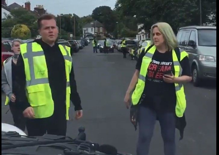 Activists target UK farmer bringing sheep to factory