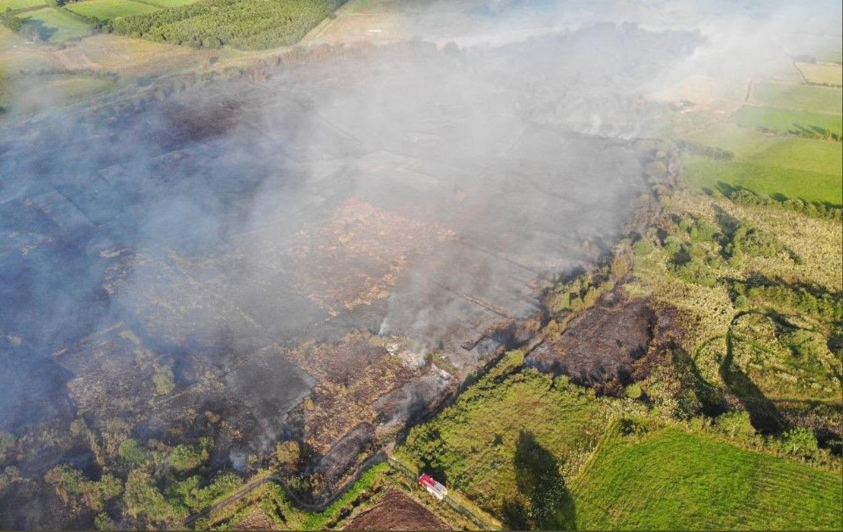 Pics: Emergency services tackle 2 large gorse fires