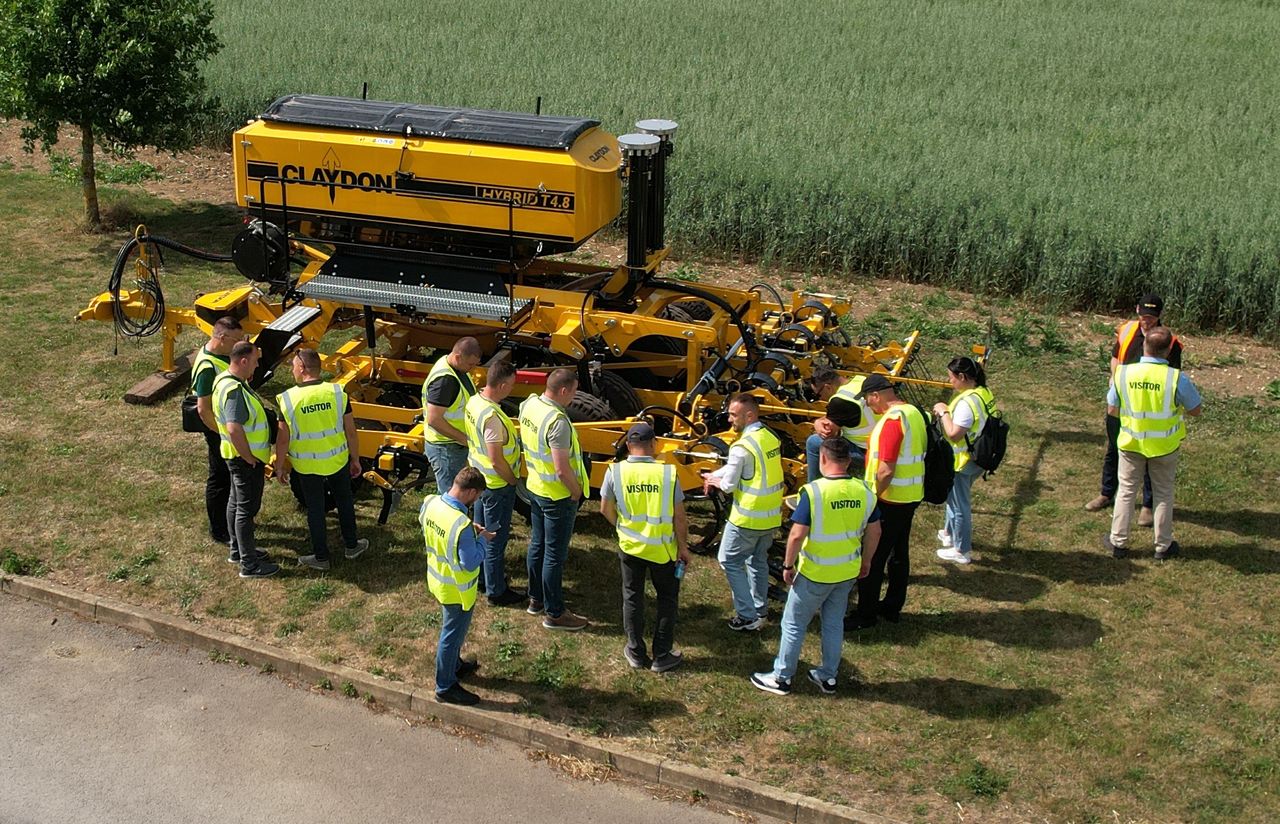 Ukrainian farmers' break from war on UK machinery research trip
