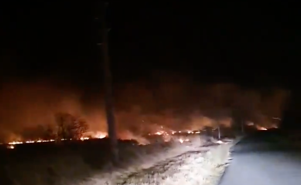 Emergency services attend bog fire near Strokestown