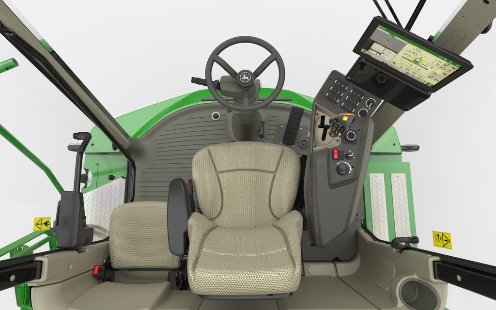 The cab is borrowed from the company's combine range