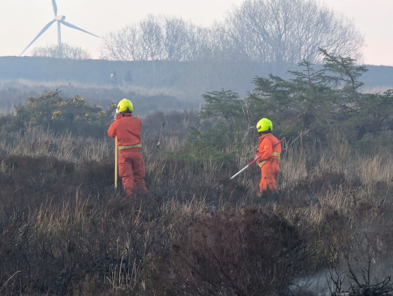 Gorse fire in Cavan assisted by helicopter water drop
