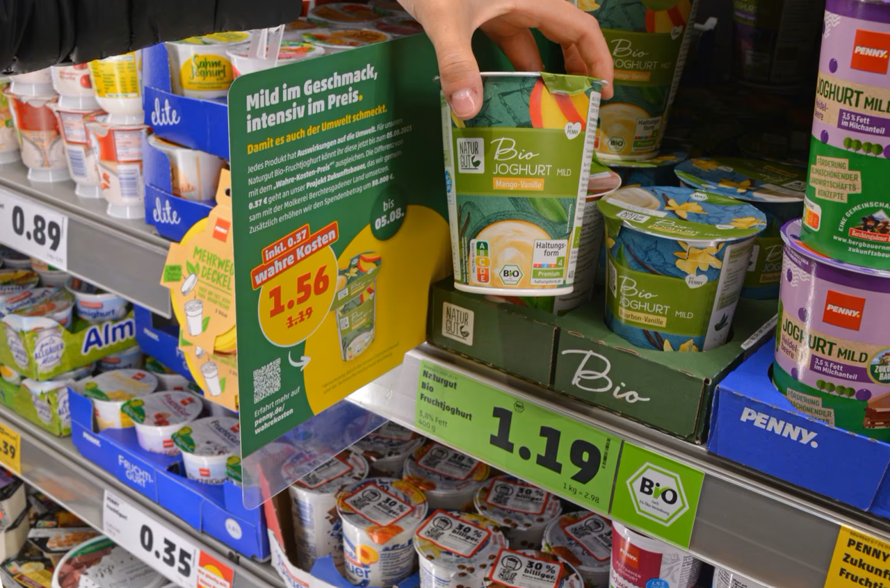 German supermarket charges 'true costs' of meat and dairy
