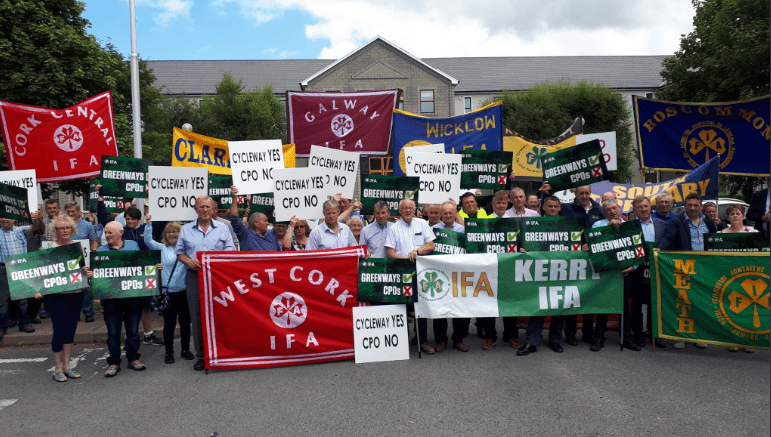 Kerry farmers protest over 'rigid approach' to greenway project
