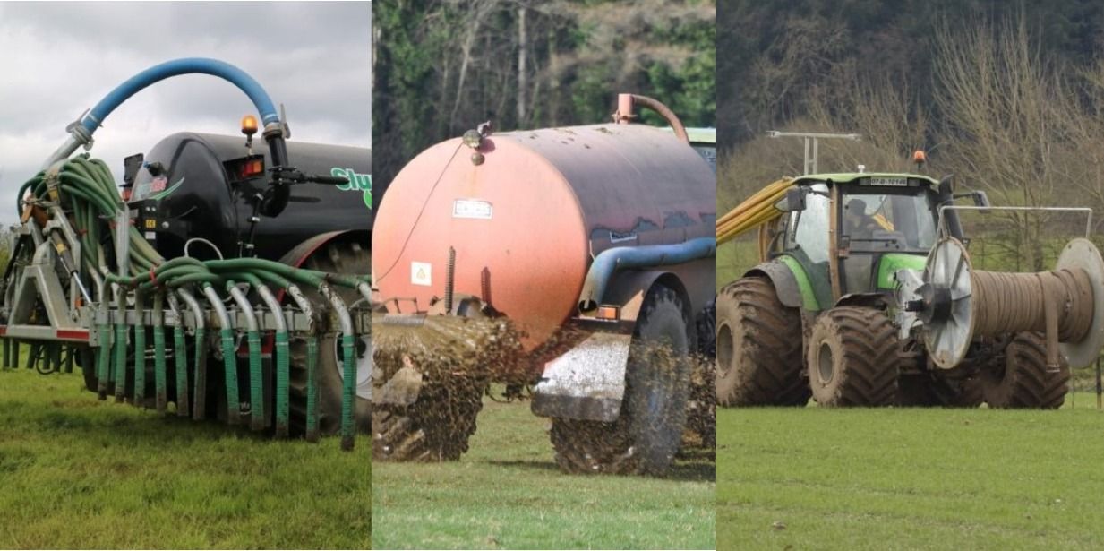 How is slurry spread on Irish farms...according to the data?