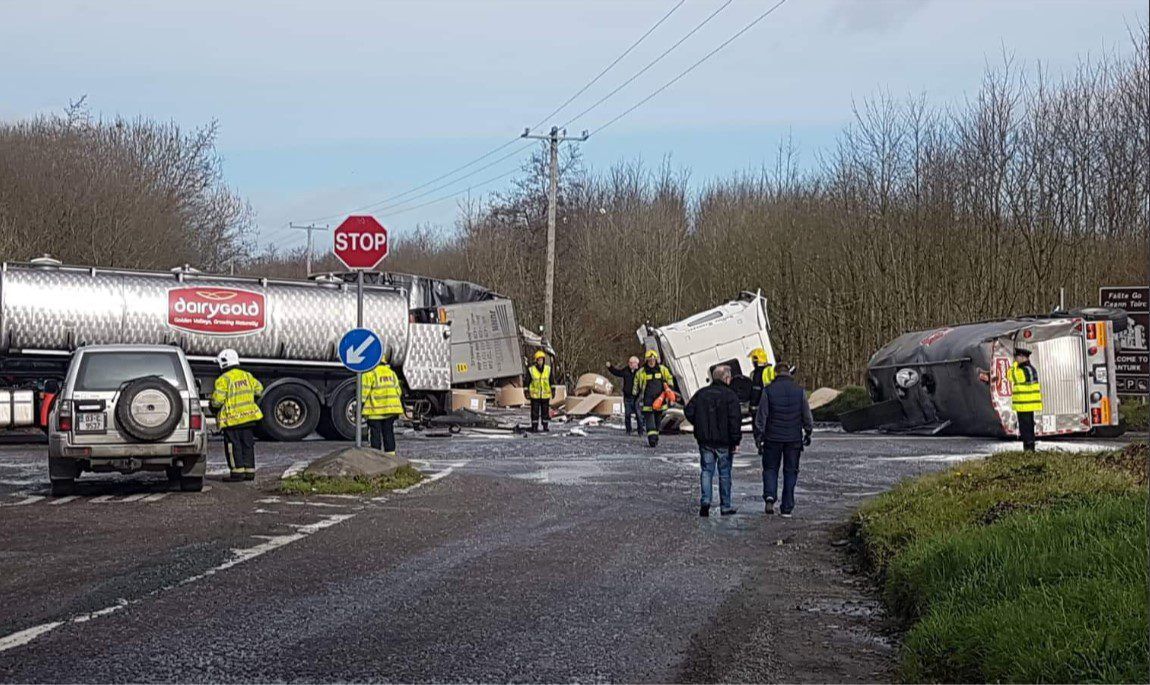 Man rushed to hospital following Dairygold lorry collision