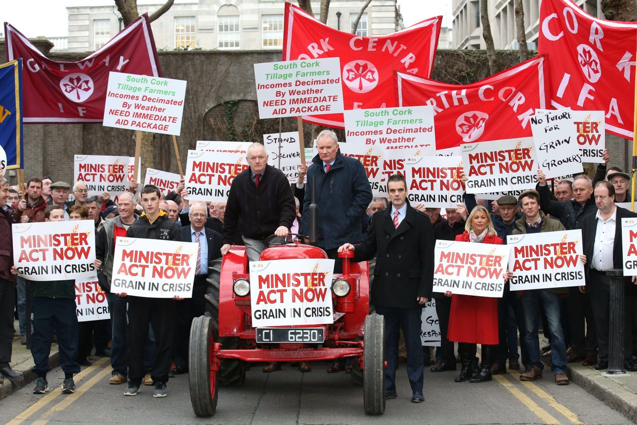 Pics: IFA protest for a crisis fund for grain growers