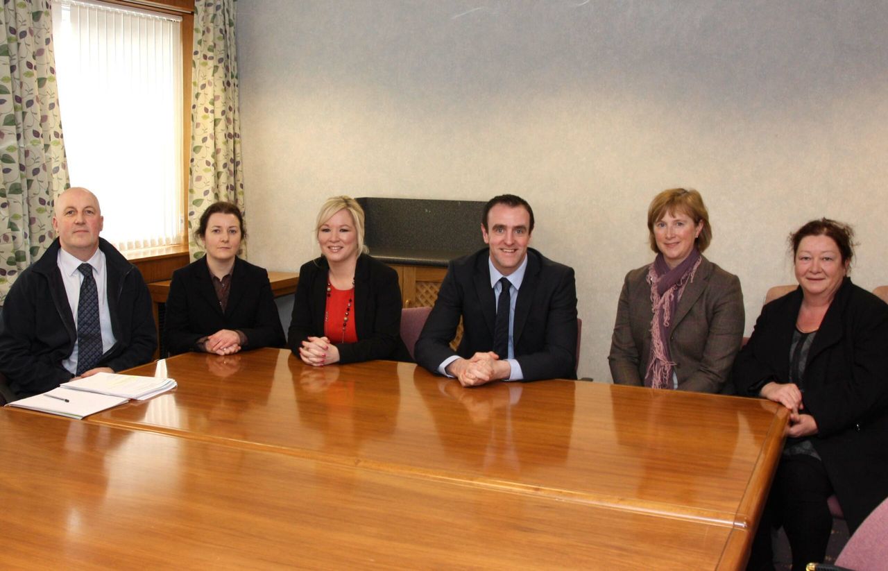 Pictured (Left-Right) are; Ann-Marie McDevitt, RSPB, Minister O'Neill, Minister Durkan and  Jennifer Fulton, UWT