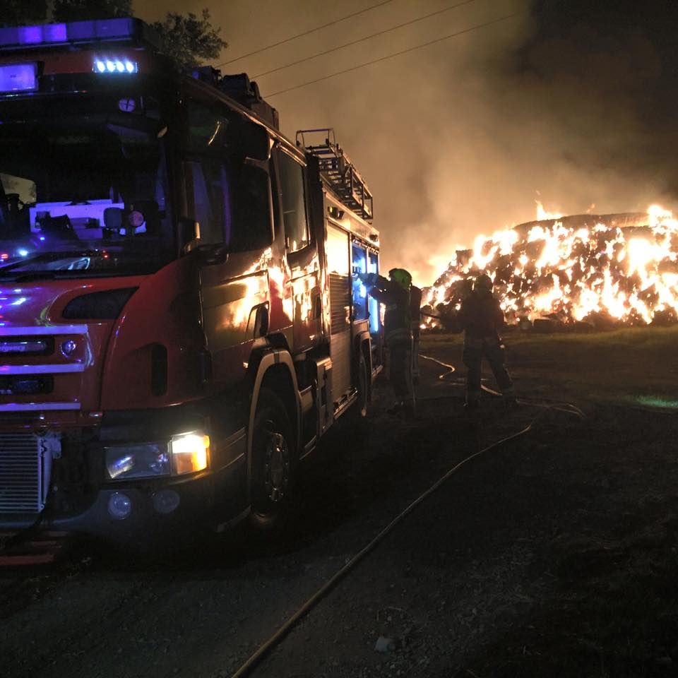 Pics: 6,000t of baled straw goes up in flames in the UK