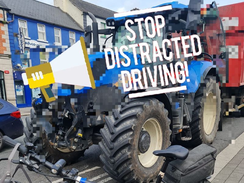 Gardaí fine tractor driver for using mobile phone