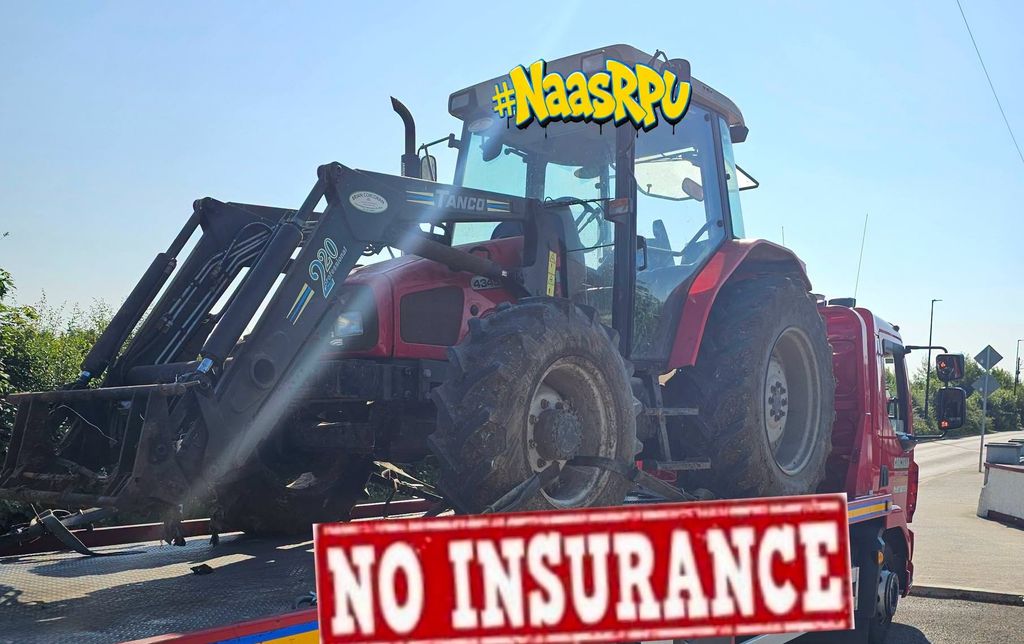 Tractor seized by police in County Kildare. Source: An Garda Síochána Kildare on Facebook