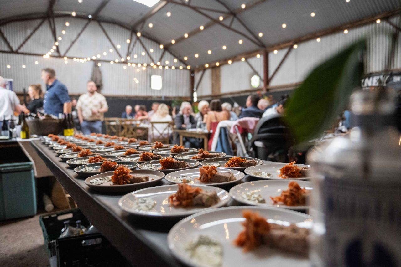 At last year’s Glenbrook Farm pop-up harvest lunch at Glenbrook Farm, which featured a three-course menu curated by chefs Pamela Kelly, Farmgate Café, and Chris Braganza, The Spice Genie. Source: Joleen Cronin